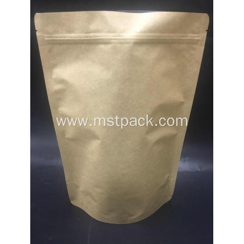 Kraft Paper Stand Up Pouch With Zipper